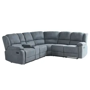 Corner Sofa ROKKE Grey Fabric Left Hand