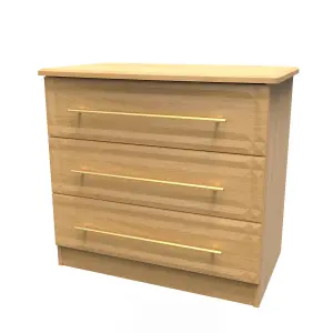 Norfolk 3 Drawer Chest in Modern Oak (Ready Assembled)