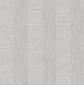 Fine Decor FD25305 Grasscloth Stripe Wallpaper, Grey