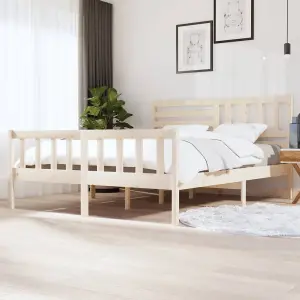 Berkfield Bed Frame Solid Wood 180x200 cm Super King