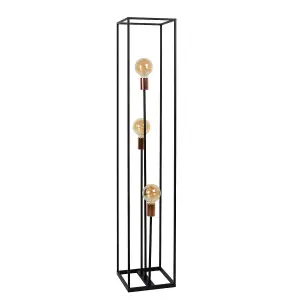 Lucide Arthur Modern Floor Lamp - 3xE27 - Black