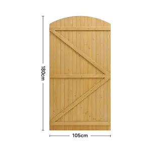 Garden Gate Pine Wooden Semi Side Opening Gate Semi Braced H 180 cm x W 105 cm