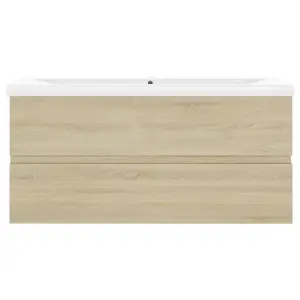 Berkfield Sink Cabinet with Built-in Basin Sonoma Oak Engineered Wood