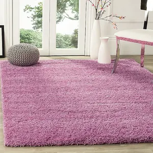 Pink Thick Shaggy Rug - California - 60x230cm (2'x7'8")