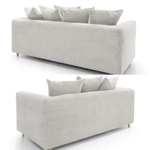 Lennox Cream Sofa Set 3 Seater + 2 Seater