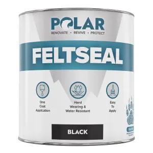 Polar Felt Seal Black 500ml Instant Waterproof Roof Sealant for All Felt Roofs