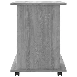 Berkfield Rolling Cabinet Grey Sonoma 60x45x60 cm Engineered Wood