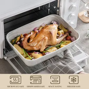 3.3 L Porcelain China Rectangular Baking Pan