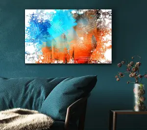 Wire Texture Of Colour Canvas Print Wall Art - Medium 20 x 32 Inches