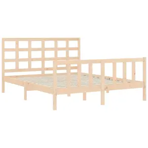 Berkfield Bed Frame with Headboard 160x200 cm Solid Wood