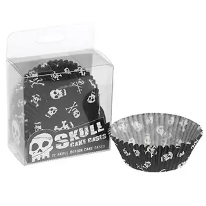 Anniversary House Skull Muffin and Cupcake Cases (Pack of 72) Black/White (One Size)