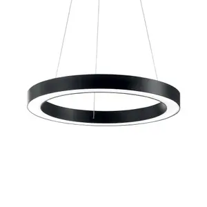 Luminosa Oracle Integrated LED Large Ceiling Pendant Black 3000K