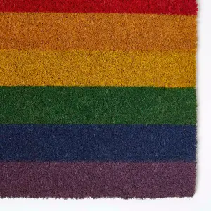 Homescapes Coir Doormat Rainbow Pride Flag, 40 x 60 cm