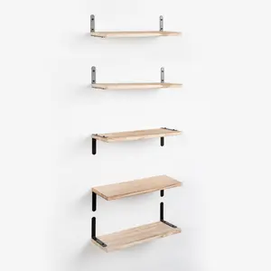 5 Piece Wood Bracket Shelf