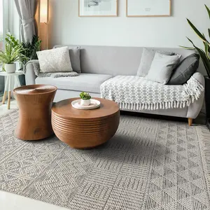 Natural Geometric Kilim Luxurious Modern Wool Moroccan Handmade Rug for Living Room and Bedroom-200cm X 280cm