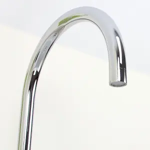 Astini Rumba Brushed Steel Twin Lever Kitchen Sink Mixer Tap