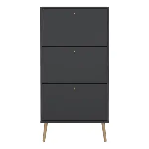 Cumbria Shoe Cabinet 3 Flip Down Doors