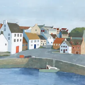 Old Coast Town II by Grace Popp - Wrapped Canvas Painting 51cm H x 51cm W