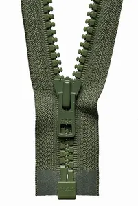 HYV/W O/E ZIP 56CM - Vislon Heavyweight Open End Zip: 56cm: Khaki - YKK