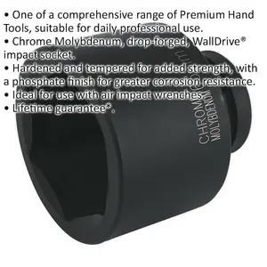 Premium 65mm Forged Impact Socket - 1 Inch Square Drive for Heavy-Duty Use