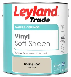 Leyland Trade Vinyl Soft Sheen Walls & Ceilings Emulsion Paint Sailing Boat (PPG14-21) - 2.5L