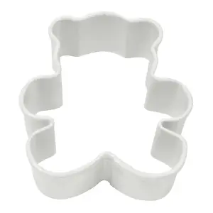 Anniversary House Teddy Bear Poly-Resin Coated Cookie Cutter White (One Size)