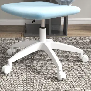 Vinsetto Desk Chair, Height Adjustable Mesh Office Chair with Wheels, Blue