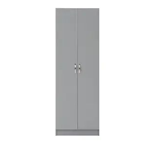 2 Door Double Wardrobe In Grey