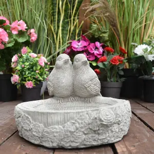 Floor level Stone Birdbath / Bird feeder