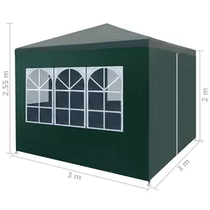 Berkfield Party Tent 3x3 m Green