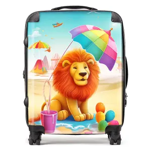 Lion On A Beach Holiday Suitcase - Large