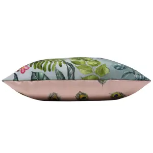 Evans Lichfield Peacock Printed UV & Water Resistant Outdoor Polyester Filled Cushion