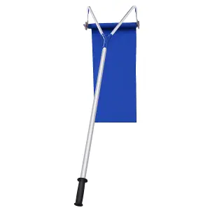 Costway Extendable Snow Shovel Roof Rake Lightweight Aluminum Snow Removal Tool w/Handle