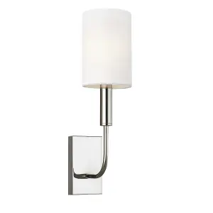 Elstead Brianna 1 Light Wall Light, Polished Nickel, E14