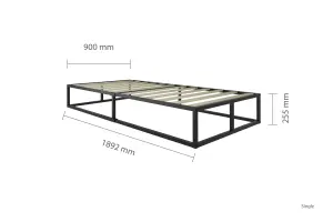 Birlea Soho Metal Platform Single Bed Black