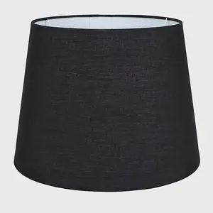 ValueLights Aspen Modern Tapered Table Floor Lamp Light Shade with Black Fabric Finish