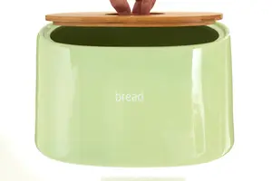 Maison by Premier Fletcher Green Ceramic Bread Crock