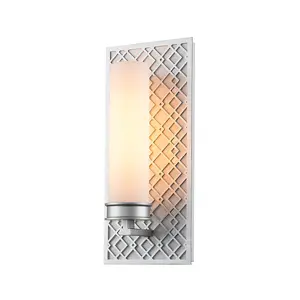 Luminosa Ziggy Bathroom Wall Lamp, Lacquered Silver IP44