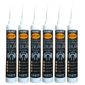 Paint Stop Decorators Caulk White 380ml - Pack of 6