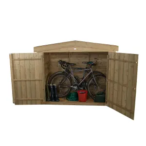 Forest Garden Natural timber Overlap Apex Garden storage 6x3 ft 1520mm 1980mm