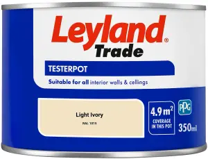 Leyland Trade Vinyl Matt Walls & Ceilings Emulsion Paint Light Ivory (RAL 1015) 350ml Tester