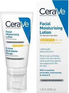 Cerave AM Facial Moisturising Lotion SPF50 For Normal To Dry Skin 52Ml