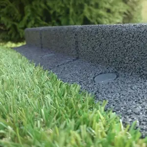 1m FlexiBorder Garden Edging in Grey H8cm Pack of 25