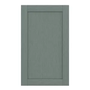 GoodHome Alpinia Matt green wood effect Shaker 50:50 Larder Cabinet door (W)600mm (H)1001mm (T)18mm