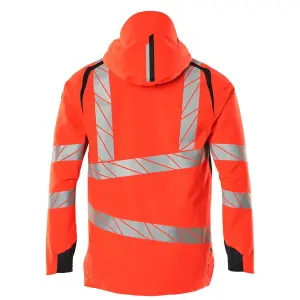 Mascot Accelerate Safe Lightweight Lined Outer Shell Jacket (Hi-Vis Red/Dark Navy)  (X Large)