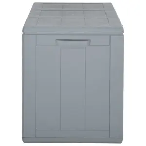 Berkfield Garden Storage Box 270L Grey PP Rattan