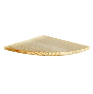 200mm corner shelf kit, solid pine wood, natural sanded