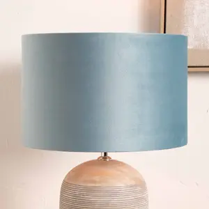 45cm Duck Egg Cylinder Table Lampshade Elegant Soft Blue Drum Floor Lamp Shade