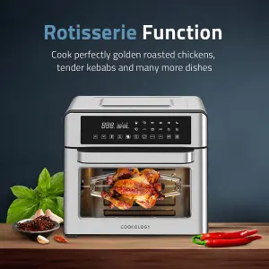 Cookology 25L Air Fryer Oven with Touch Controls - CAF250DI Stainless Steel