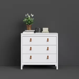 Barcelona Chest 3 drawers in White